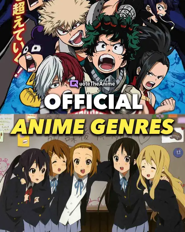 Bagan genre anime yang beragam