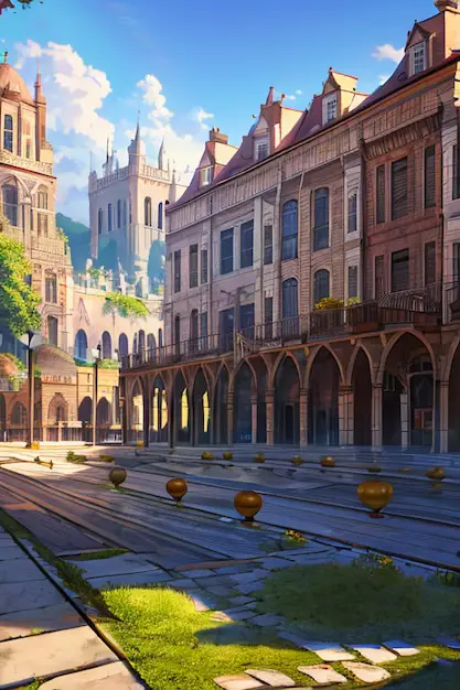 Pemandangan Menarik dalam Dunia Game Anime Gambar pemandangan dalam game anime