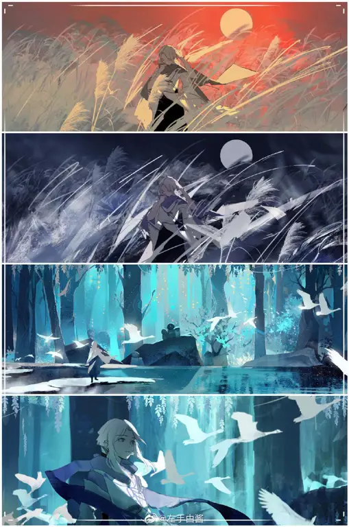 Keindahan Dunia Anime Onmyoji Pemandangan indah di dunia anime Onmyoji yang penuh dengan elemen-elemen mistis