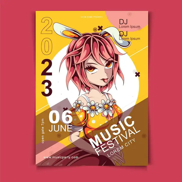 Berbagai karakter anime dengan kepribadian unik Poster karakter anime