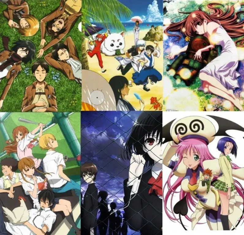 Peta Genre Anime Bagan yang menunjukkan berbagai genre anime dan hubungannya