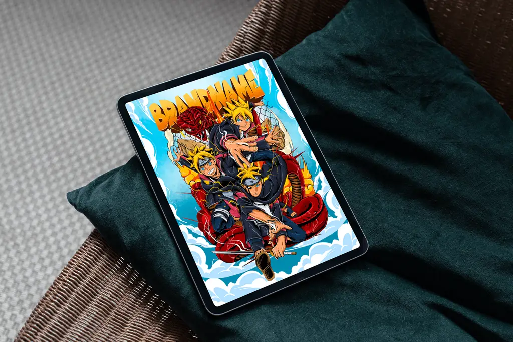 Poster utama anime Boruto Gambar kunci dari anime Boruto