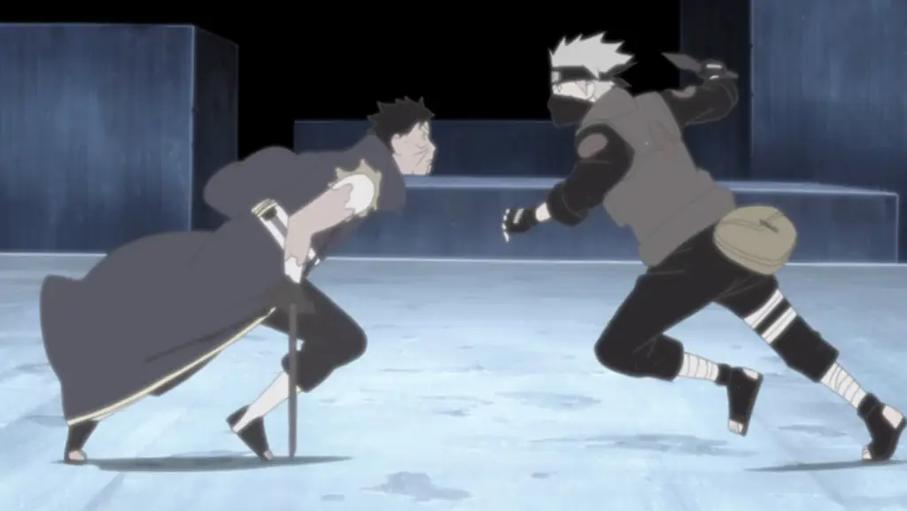 Pertarungan Puncak Boruto dan Kawaki Adegan pertarungan sengit antara Boruto dan Kawaki.
