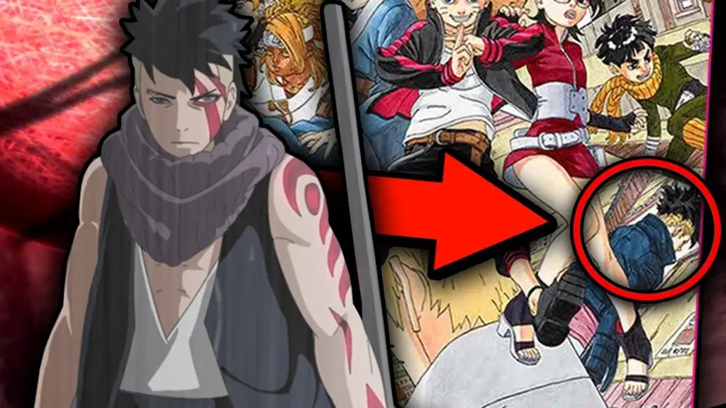 Naruto dan Pertempuran Putra-Putri Naruto menyaksikan pertarungan Boruto dan Kawaki dengan ekspresi khawatir.