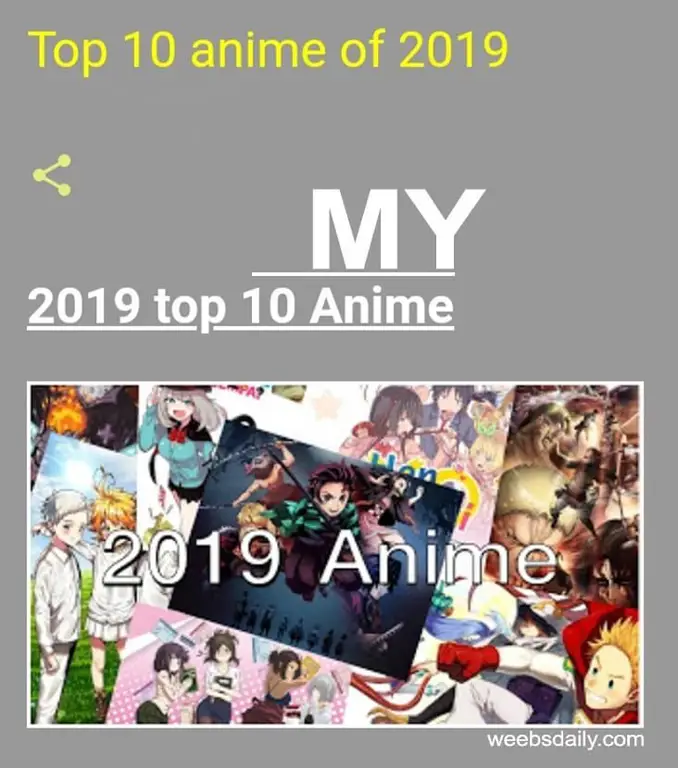 Daftar Anime 2019 Daftar anime terbaik tahun 2019
