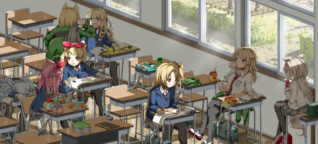 Adegan aksi seru dari anime Azur Lane Screenshot dari adegan aksi dalam anime Azur Lane