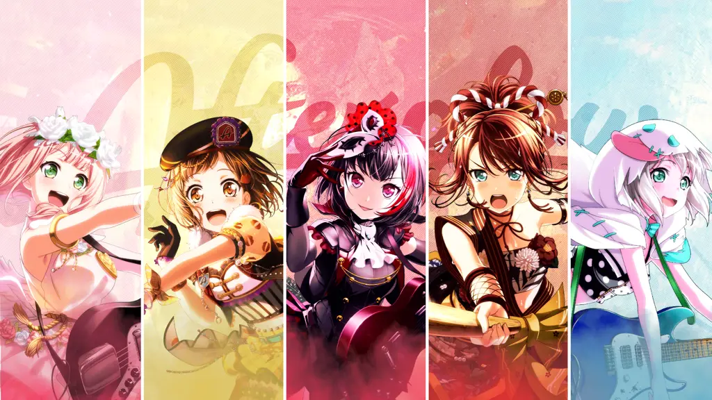 Ilustrasi Karakter Bang Dream! Ilustrasi karakter-karakter dari berbagai band Bang Dream!