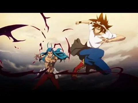 Adegan Pertarungan yang Menegangkan Gambar adegan pertarungan anime yang intens
