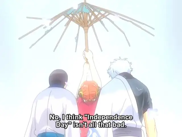 Gambar adegan aksi seru dari anime Gintama