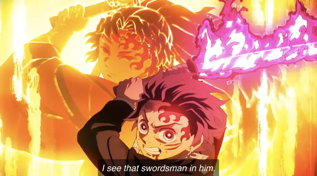 Pertempuran Sengit Para Pemburu Iblis Gambar adegan pertarungan epik di Kimetsu no Yaiba